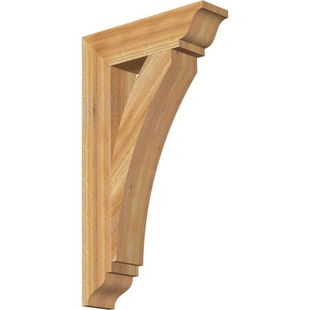 Ekena Millwork Thorton Traditional Rough Sawn Bracket, Western Red Cedar, 4"W x 16"D x 28"H BKT04X16X28THR01RWR